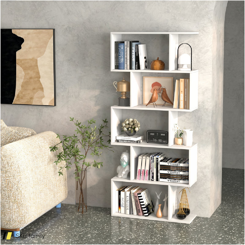 5-Tier Bookshelf With Anti-Toppling Device For Living Room Home Office 240515-230803