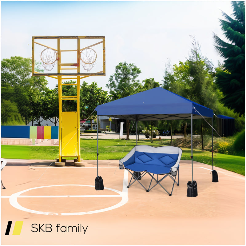 8 X 8 Feet Outdoor Pop-Up Canopy Tent With Portable Roller Bag And Sand Bags 240515-230804