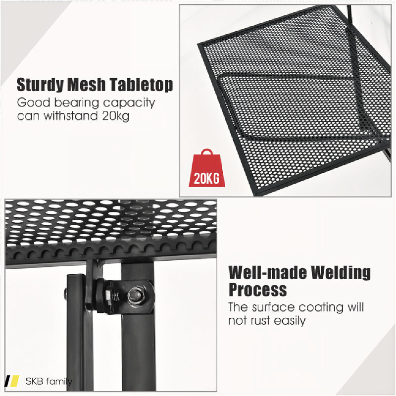 Railing Folding Table With 5-Level Adjustable Heights 240515-230807