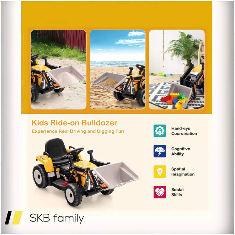 12v Battery Powered Kids Ride On Excavator With Adjustable Arm And Bucket 240515-230812