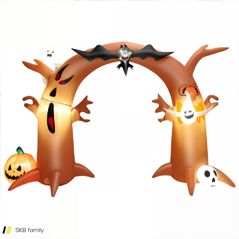 8 Feet Tall Halloween Inflatable Dead Tree Archway Decor With Bat Ghosts And Led Lights 240515-230814