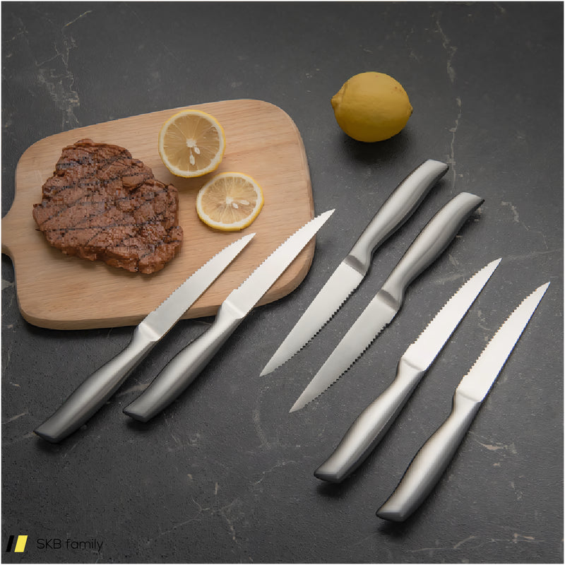 14-Piece Kitchen Knife Set Stainless Steel Knife Block Set With Sharpener 240515-230829