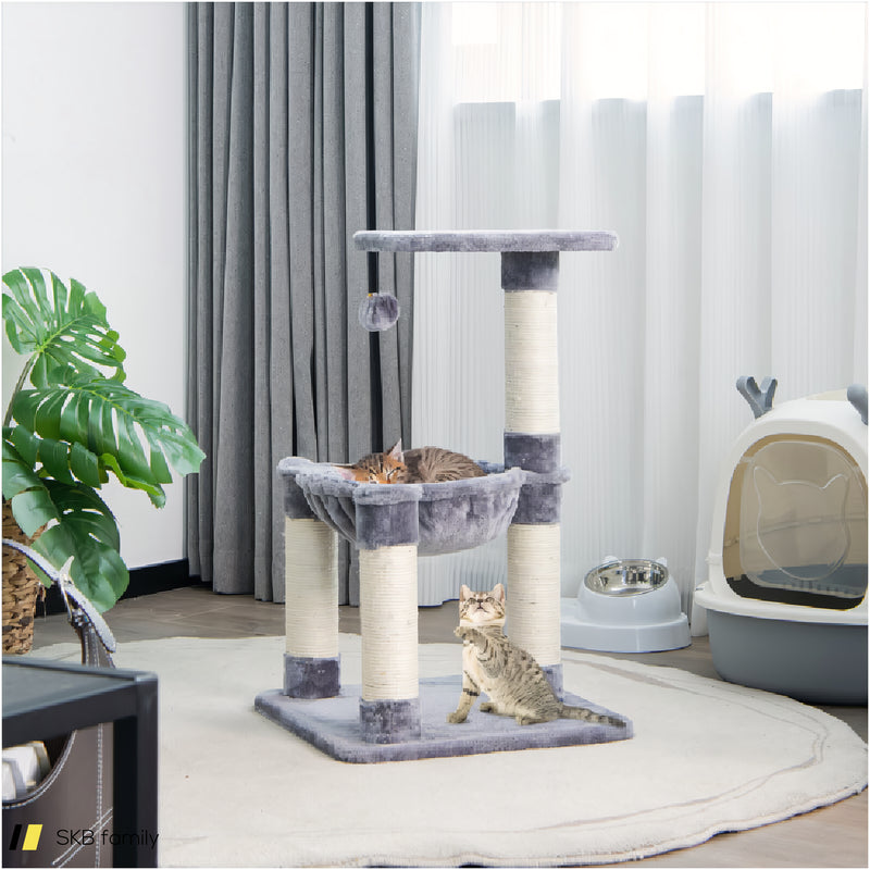 Multi-Level Cat Tree With Scratching Posts And Cat Hammock 240515-230845