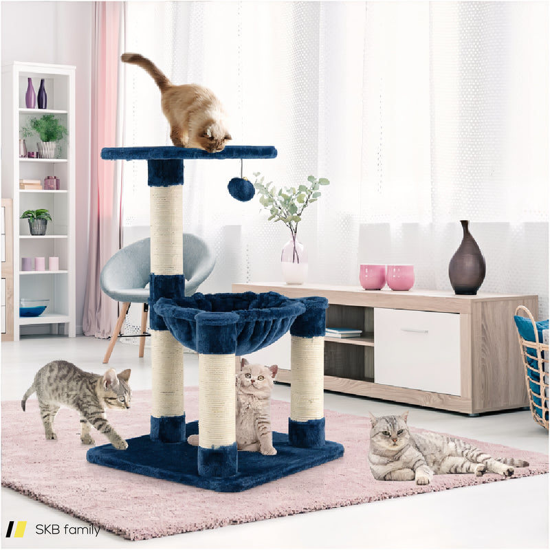 Multi-Level Cat Tree With Scratching Posts And Cat Hammock 240515-230845