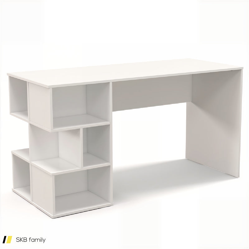 Modern Computer Desk With 3 Tier Storage Shelves For Home Office 240515-230846