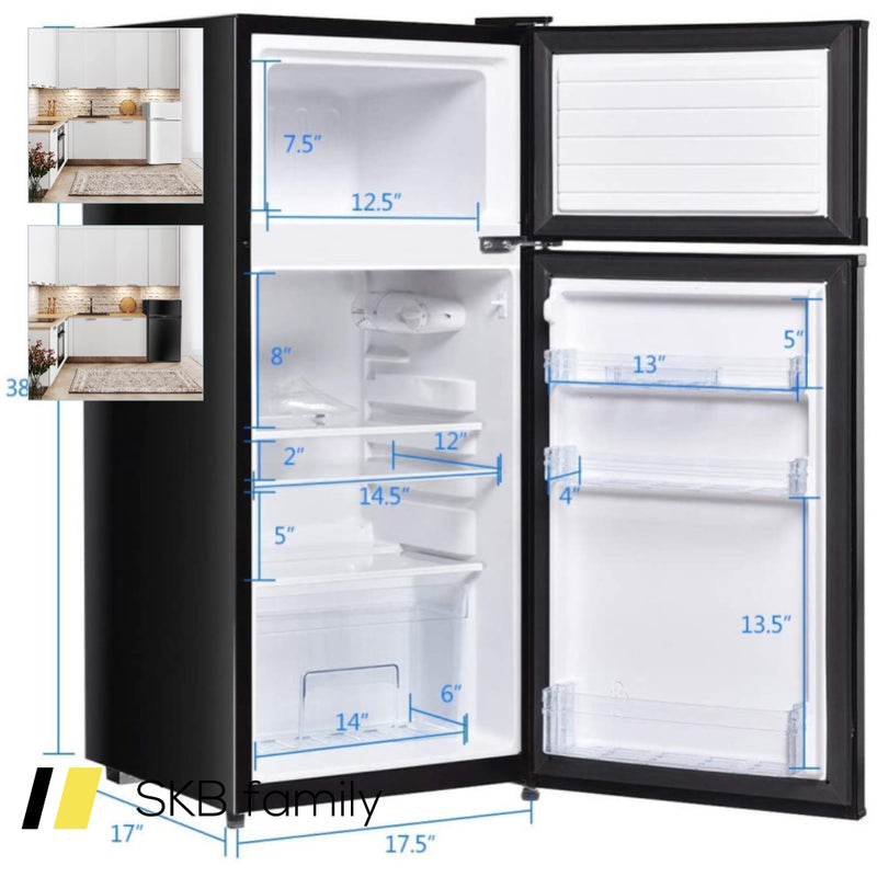 2 Doors Cold-Rolled Sheet Compact Refrigerator 240515-230849