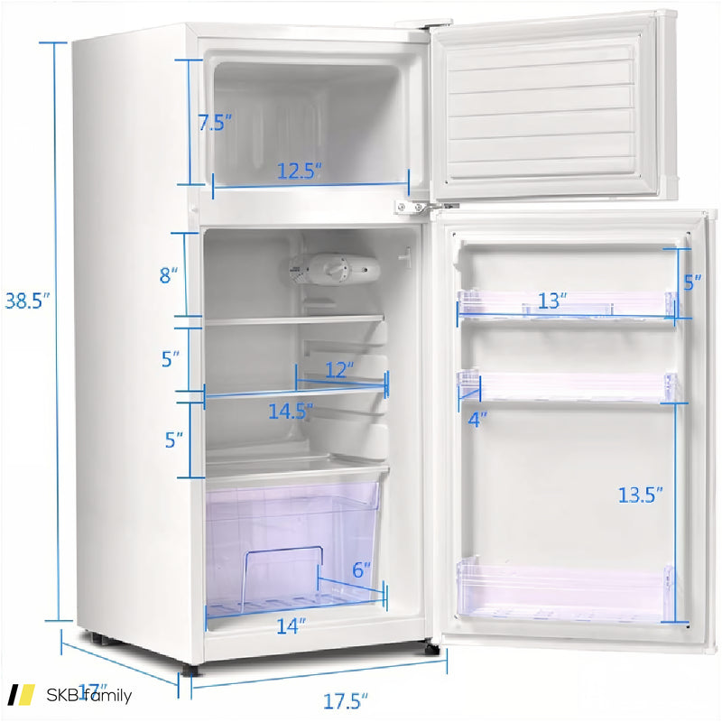 2 Doors Cold-Rolled Sheet Compact Refrigerator 240515-230849