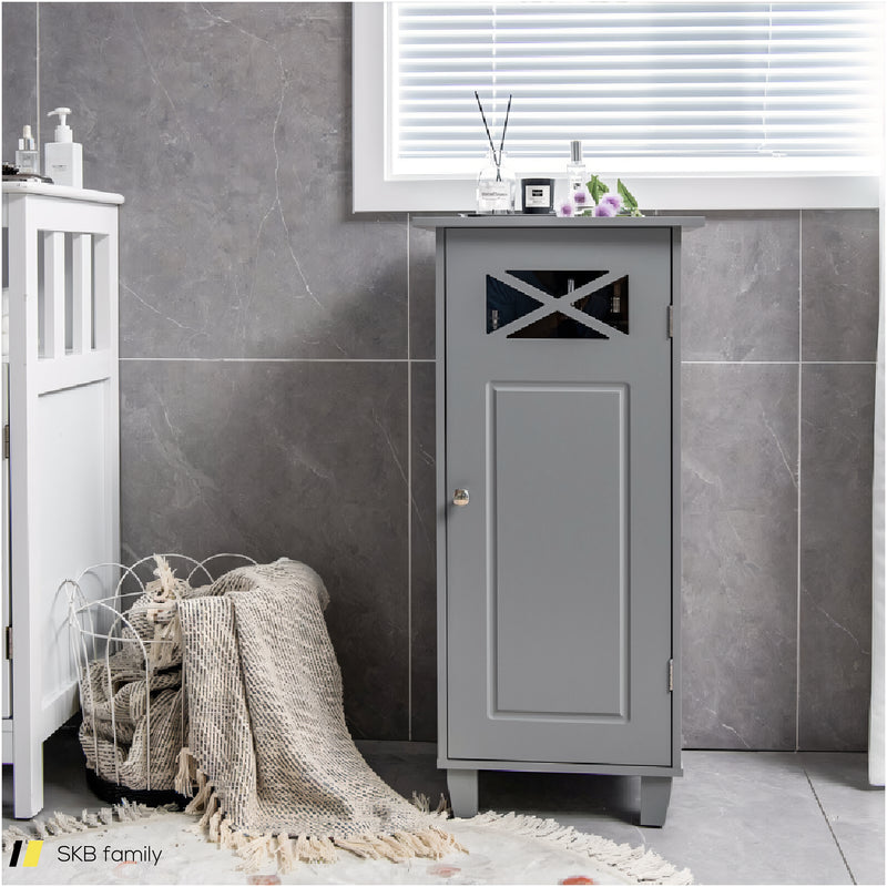 Bathroom Cabinet Free Standing Storage Side Table Organizer 240615-230860