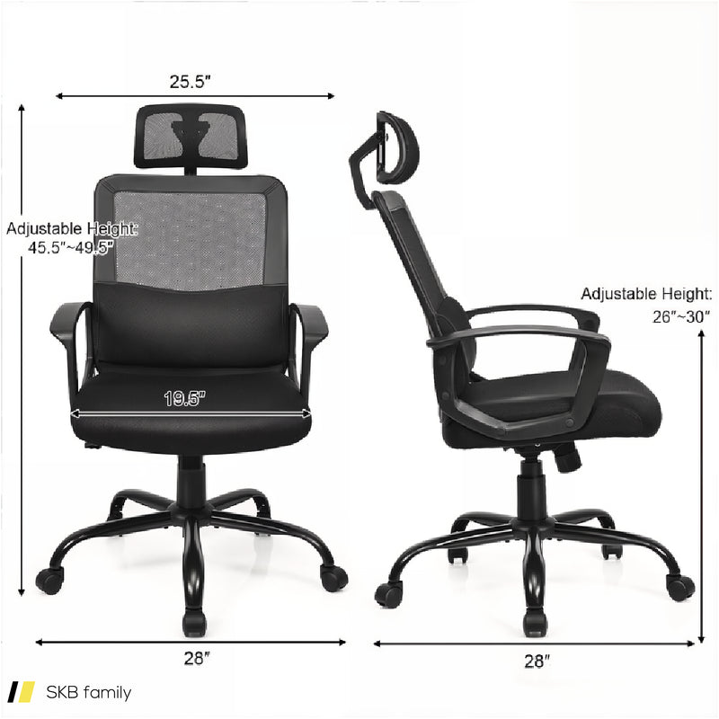 Mesh Office Chair High Back Ergonomic Swivel Chair 240615-230864