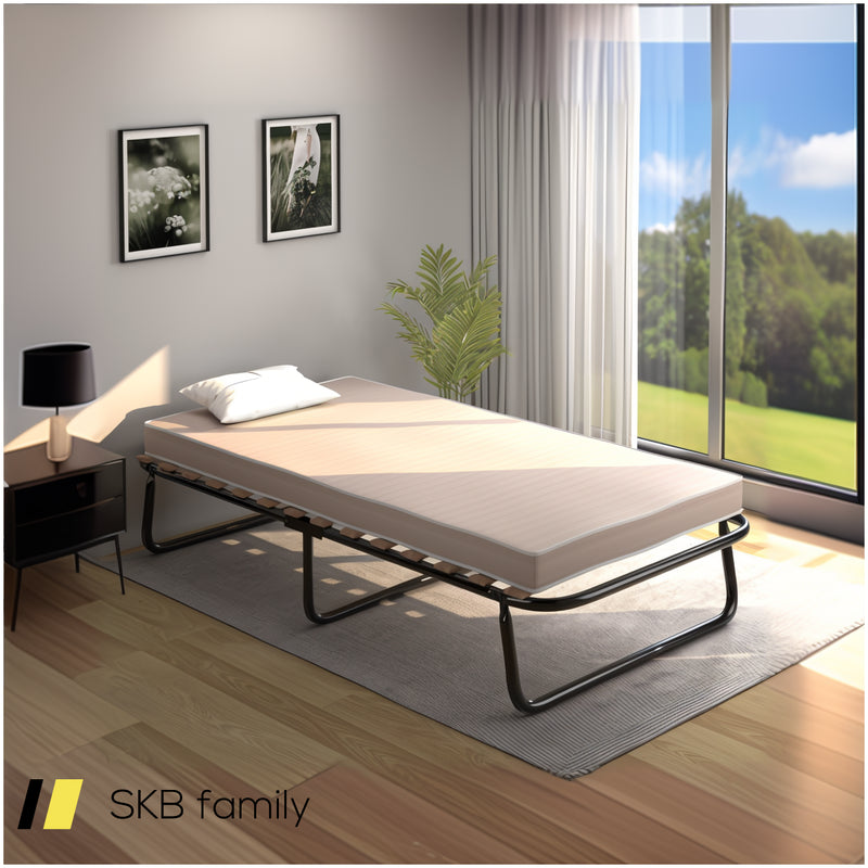 Twin Size Folding Guest Bed With Memory Foam Mattress Made In Italy 240615-230876