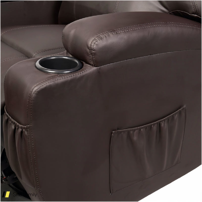 Faux Leather Heated Massage Recliner Chair With Remote 240615-230884