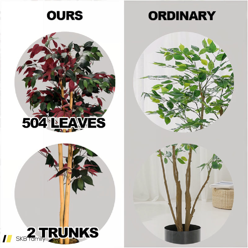 4 Feet Tall Artificial Ficus Tree With Nursery Pot 240615-230888