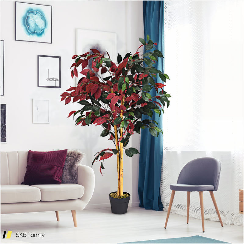 4 Feet Tall Artificial Ficus Tree With Nursery Pot 240615-230888