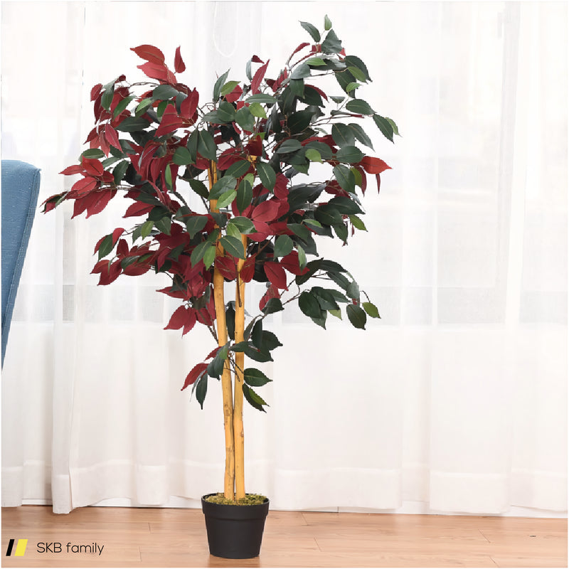 4 Feet Tall Artificial Ficus Tree With Nursery Pot 240615-230888