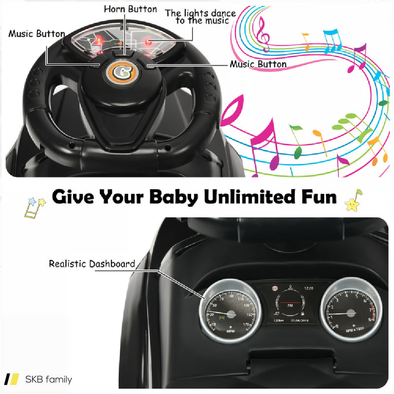 3 In 1 Ride On Push Car Toddler Stroller Sliding Car With Music 240615-230892