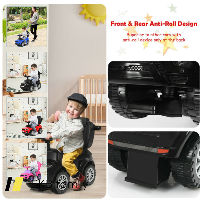 3 In 1 Ride On Push Car Toddler Stroller Sliding Car With Music 240615-230892