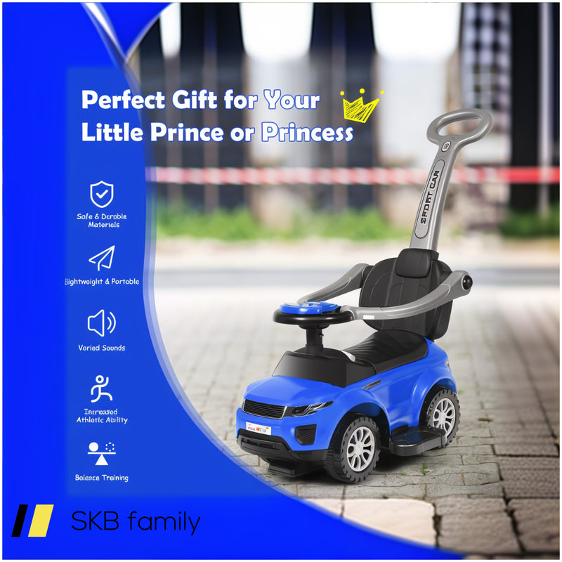 3 In 1 Ride On Push Car Toddler Stroller Sliding Car With Music 240615-230892