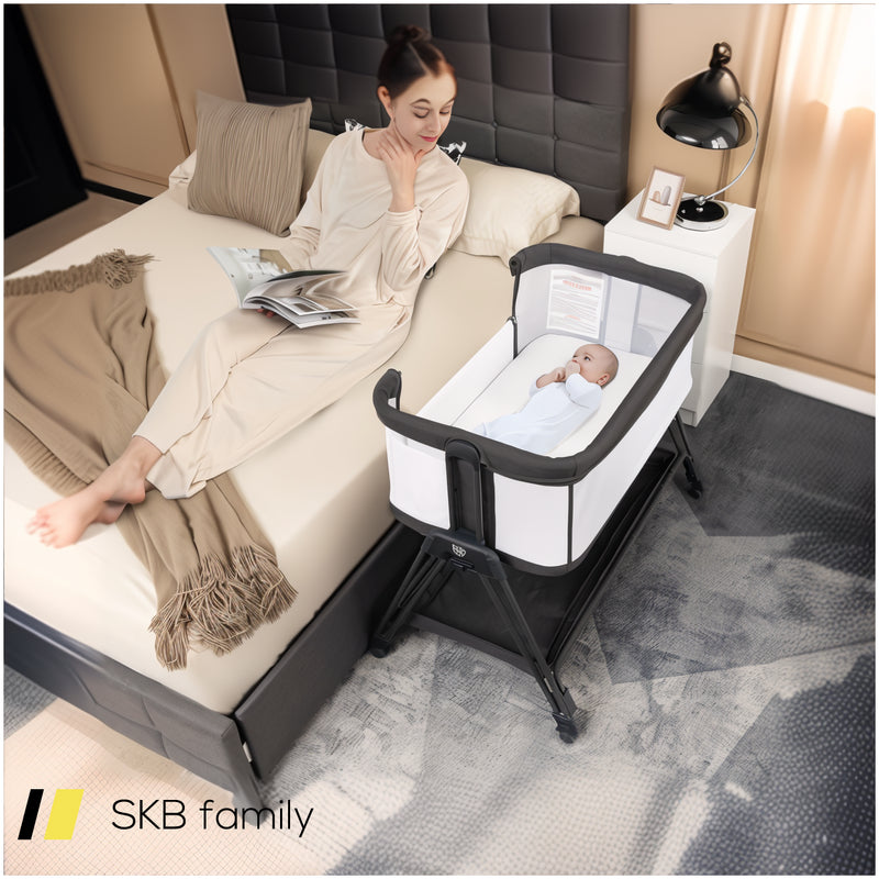 Portable Bedside Sleeper For Baby With 7 Adjustable Heights 240615-230894