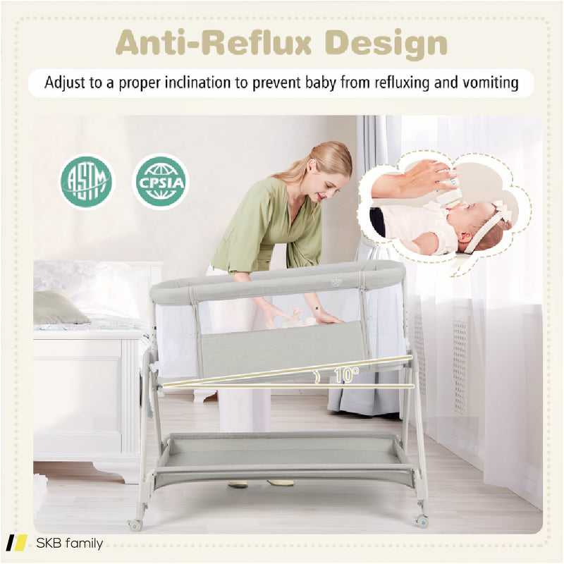 Portable Bedside Sleeper For Baby With 7 Adjustable Heights 240615-230894