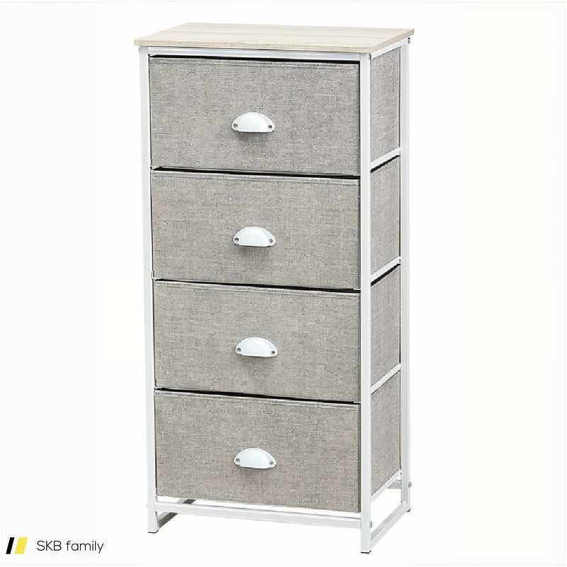 Dresser Storage Tower With Fabric Drawers And Sturdy Steel Frame 240615-230900