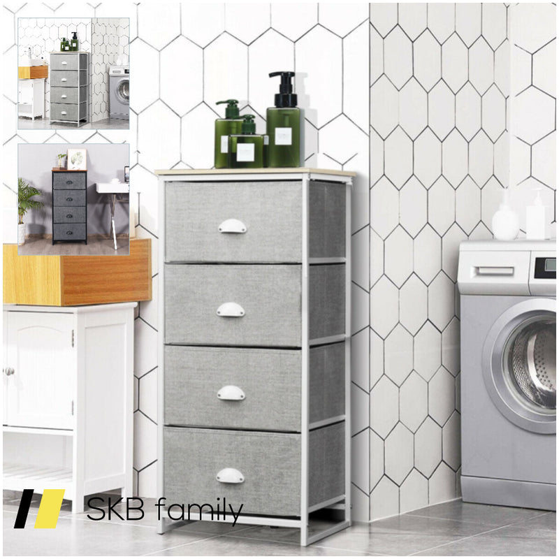 Dresser Storage Tower With Fabric Drawers And Sturdy Steel Frame 240615-230900