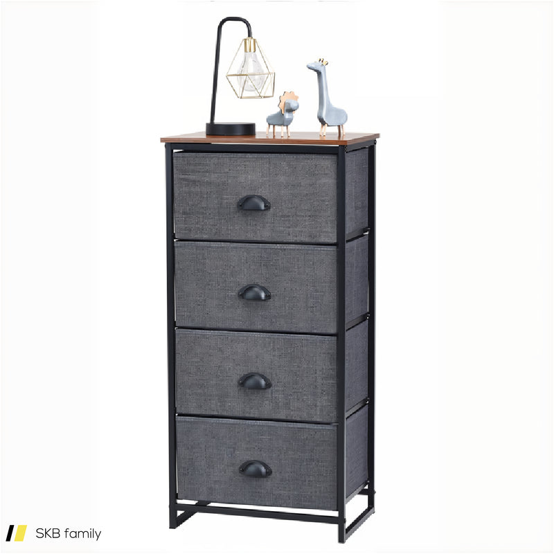 Dresser Storage Tower With Fabric Drawers And Sturdy Steel Frame 240615-230900