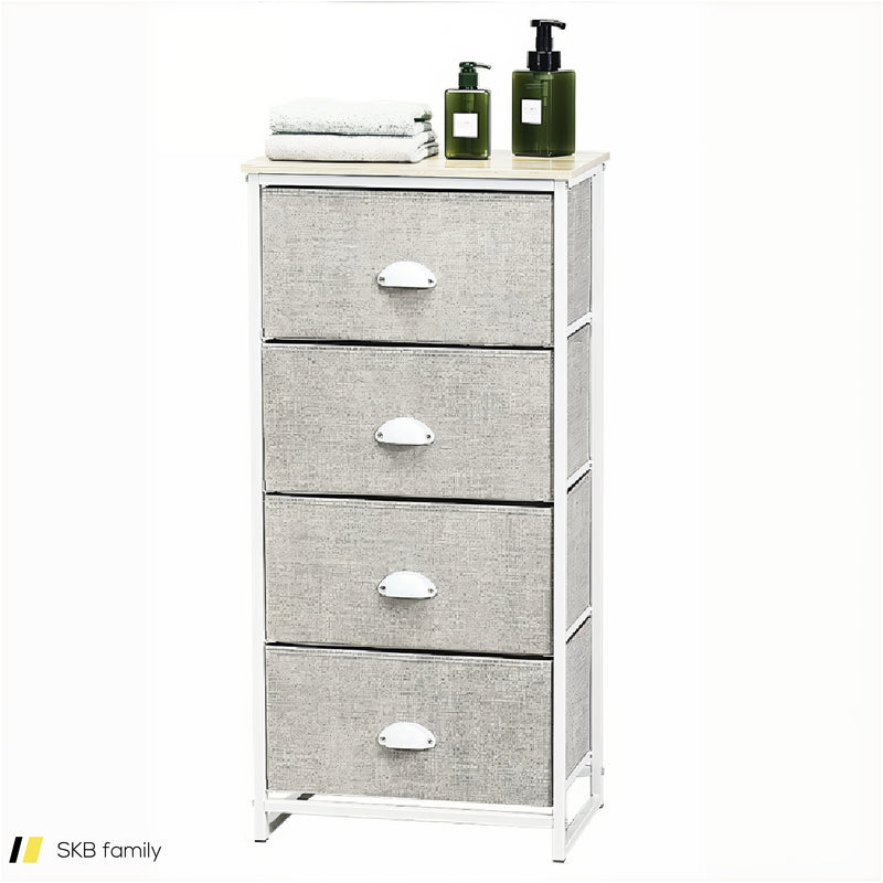 Dresser Storage Tower With Fabric Drawers And Sturdy Steel Frame 240615-230900