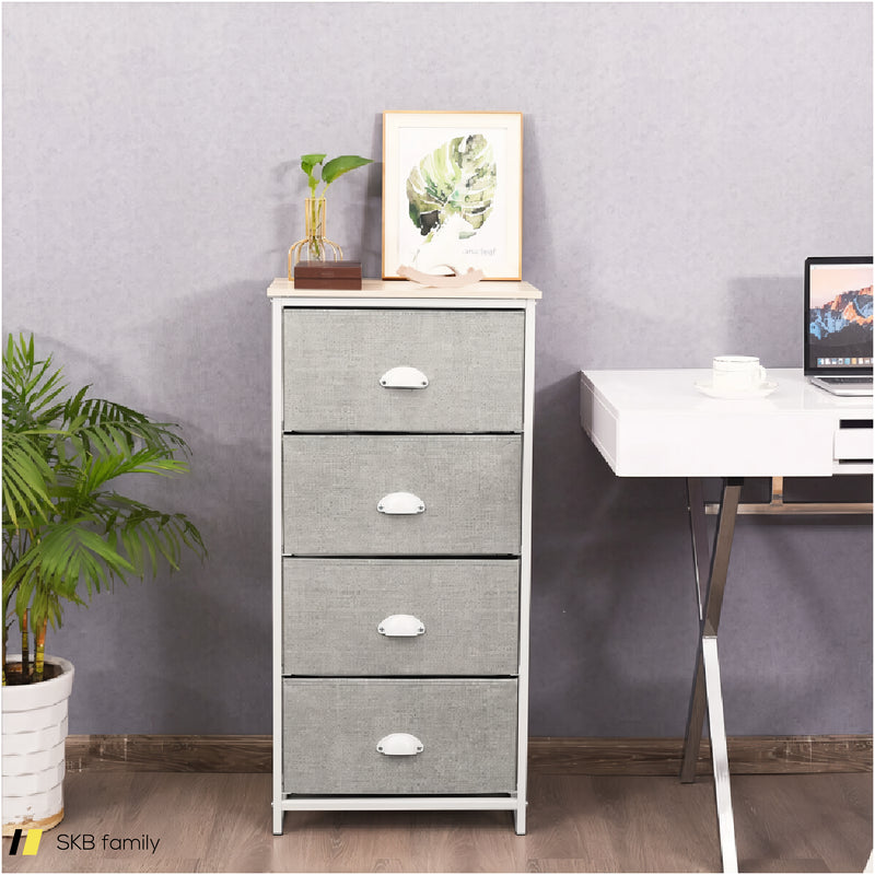 Dresser Storage Tower With Fabric Drawers And Sturdy Steel Frame 240615-230900