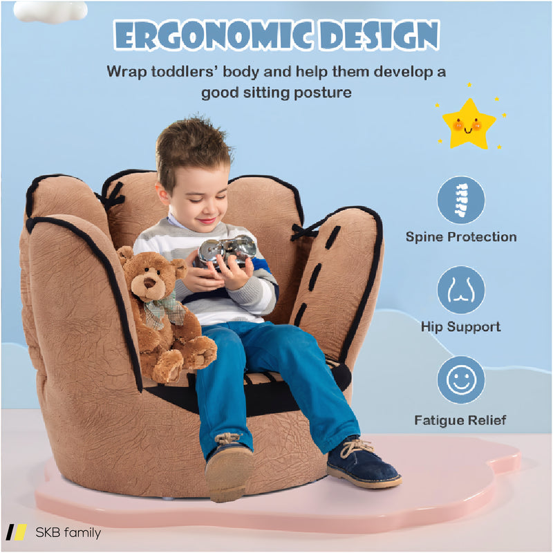 Household Five Fingers Baseball Glove Shaped Kids Leisure Upholstered Sofa 240615-230915