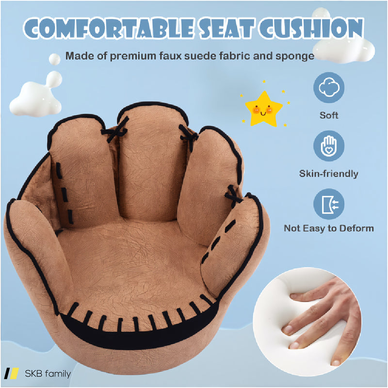 Household Five Fingers Baseball Glove Shaped Kids Leisure Upholstered Sofa 240615-230915