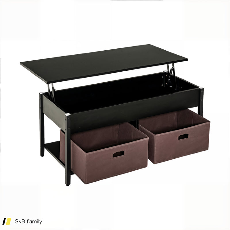 Lift Top Coffee Table With Drawers And Hidden Compartment 240615-230916