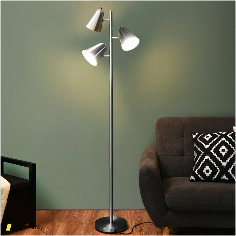 64 Inch 3-Light Led Floor Lamp Reading Light For Living Room Bedroom 240615-230920