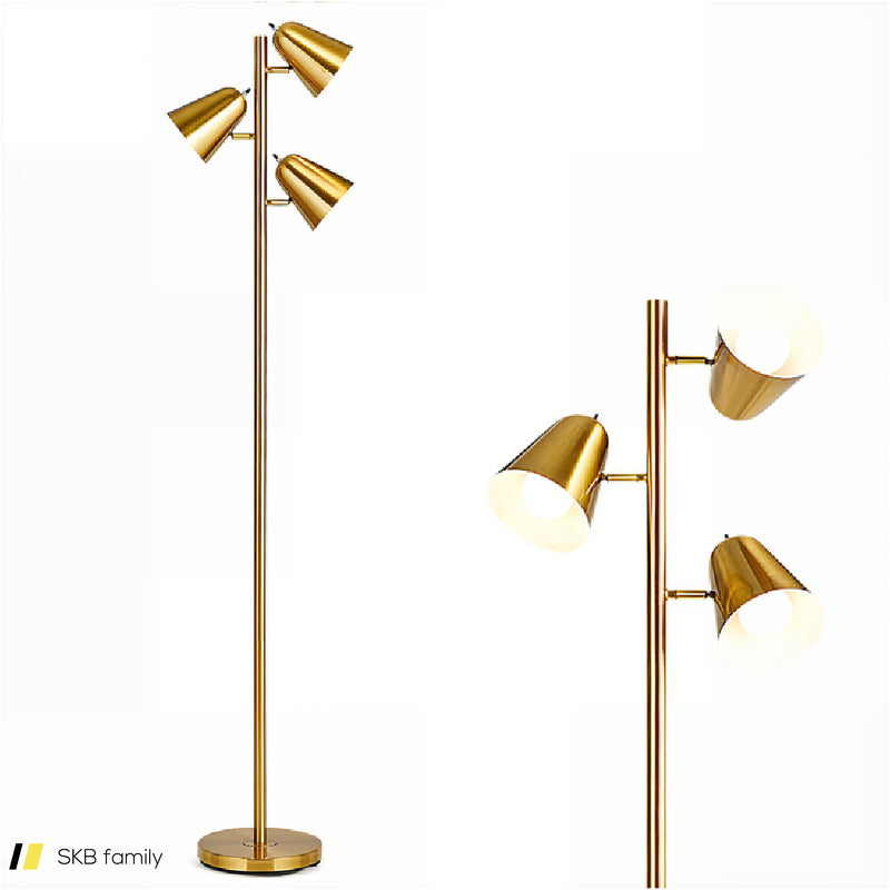 64 Inch 3-Light Led Floor Lamp Reading Light For Living Room Bedroom 240615-230920