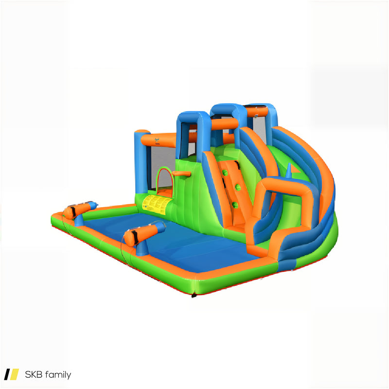 Inflatable Water Slide With Dual Climbing Walls And Blower Excluded 240615-230926