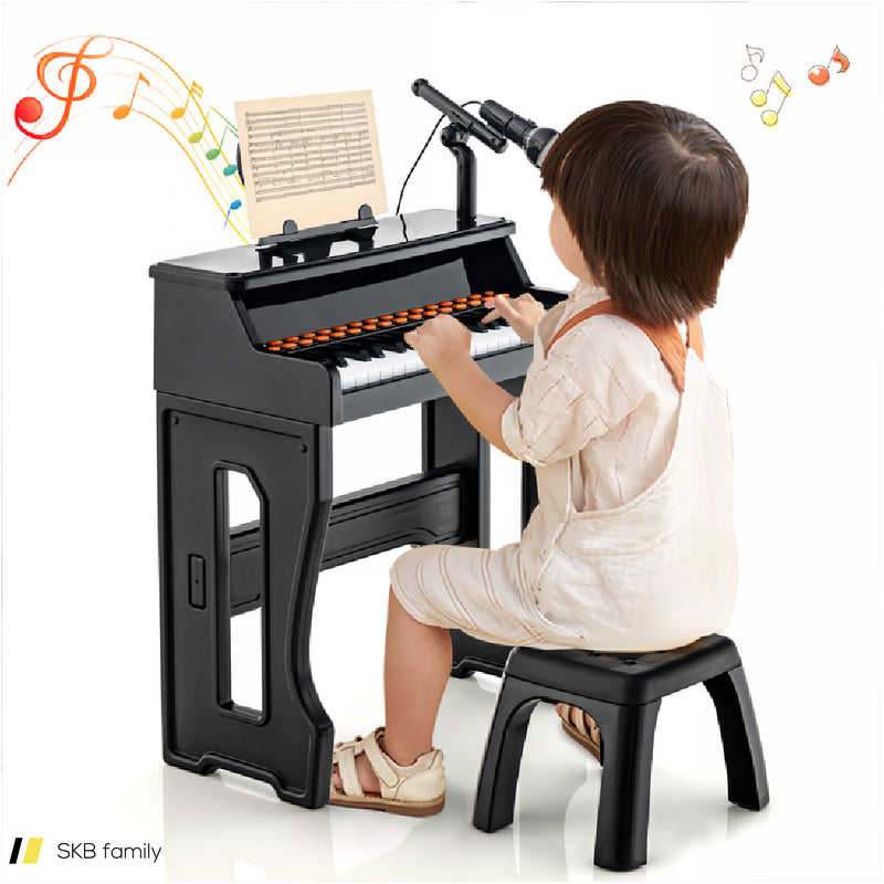 37 Keys Music Piano With Microphone Kids Piano Keyboard With Detachable Music Stand 240615-230942