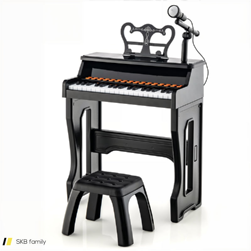 37 Keys Music Piano With Microphone Kids Piano Keyboard With Detachable Music Stand 240615-230942