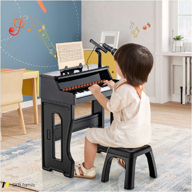 37 Keys Music Piano With Microphone Kids Piano Keyboard With Detachable Music Stand 240615-230942