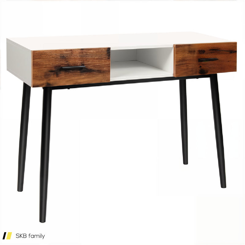 42 Inch Industrial Console Table With 2 Drawers For Entryway Hallway 240615-232779