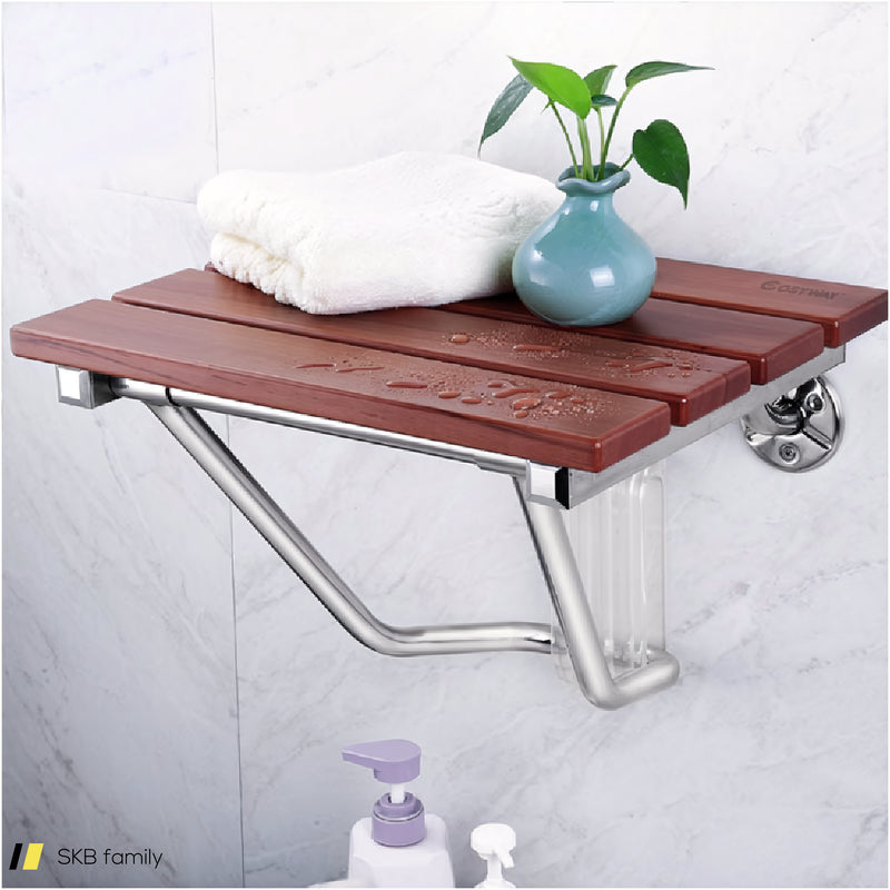 Wall-Mounted Folding Shower Seat Bench Bath Seat Bench Shower Chair 240615-232851