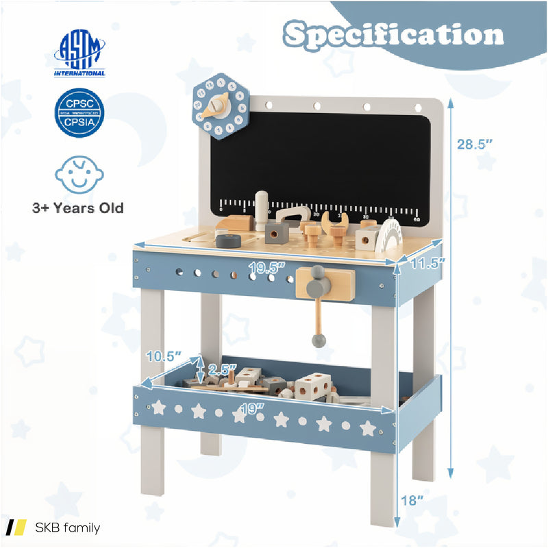 Kids Play Tool Workbench Set With 61 Pcs Tool And Parts Set 240615-232954