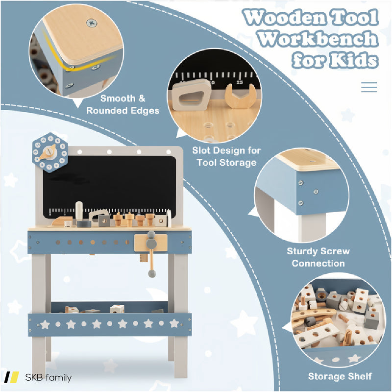 Kids Play Tool Workbench Set With 61 Pcs Tool And Parts Set 240615-232954