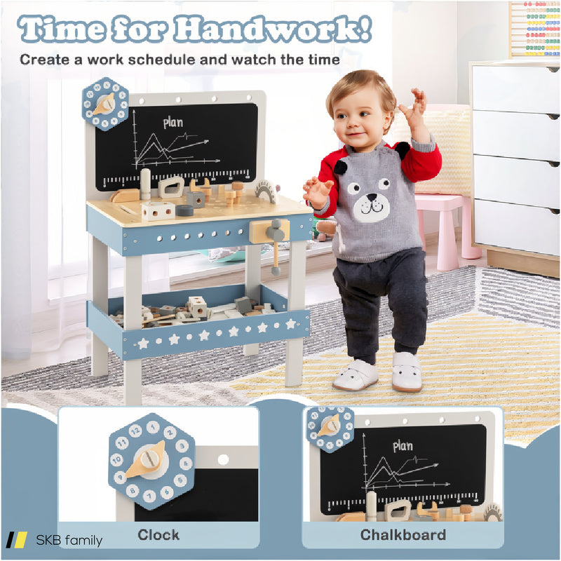 Kids Play Tool Workbench Set With 61 Pcs Tool And Parts Set 240615-232954