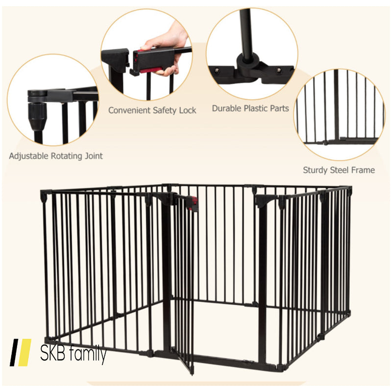 Adjustable Panel Baby Safe Metal Gate Play Yard 240115-214194